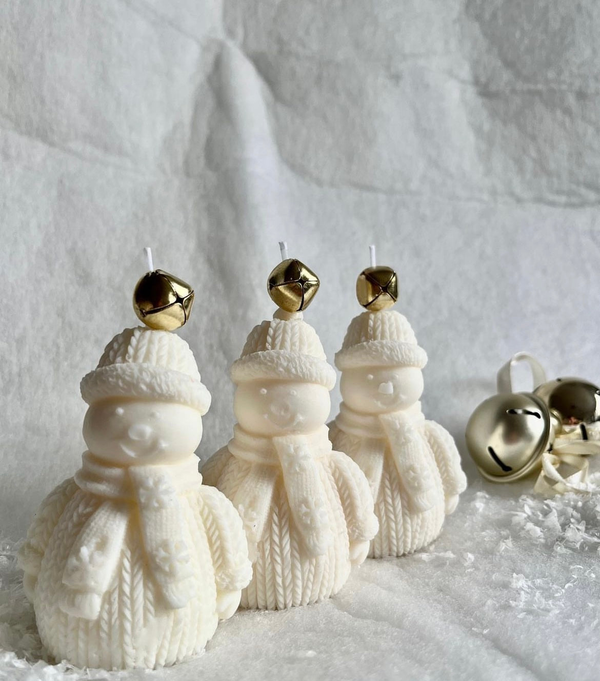 Snowman - Schneemann Kerze aus Rapswachs