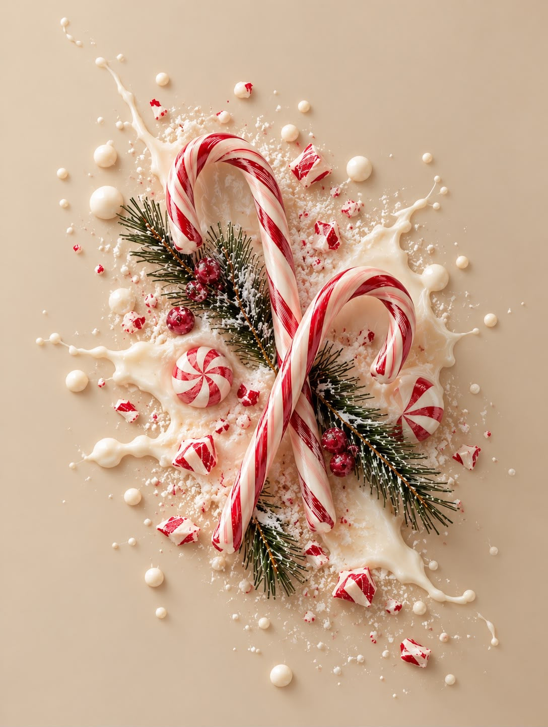 Candy Cane Swirl - Duftkerze aus Rapswachs