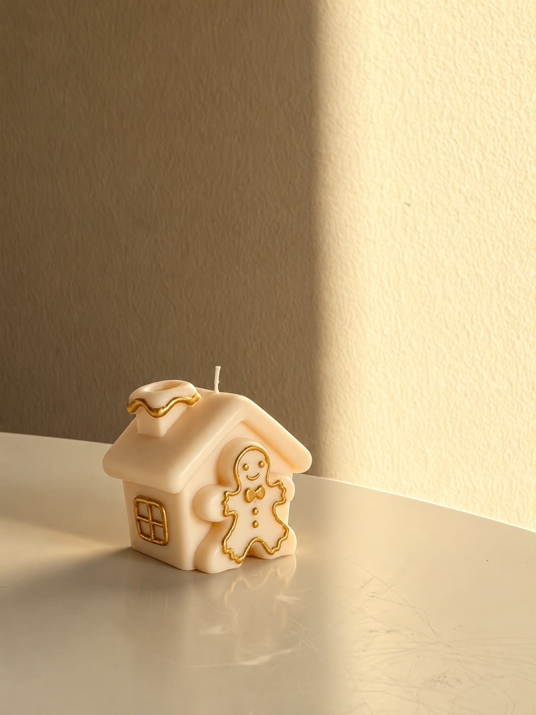 Gingerbread House - Lebkuchenhaus Kerze aus Rapswachs