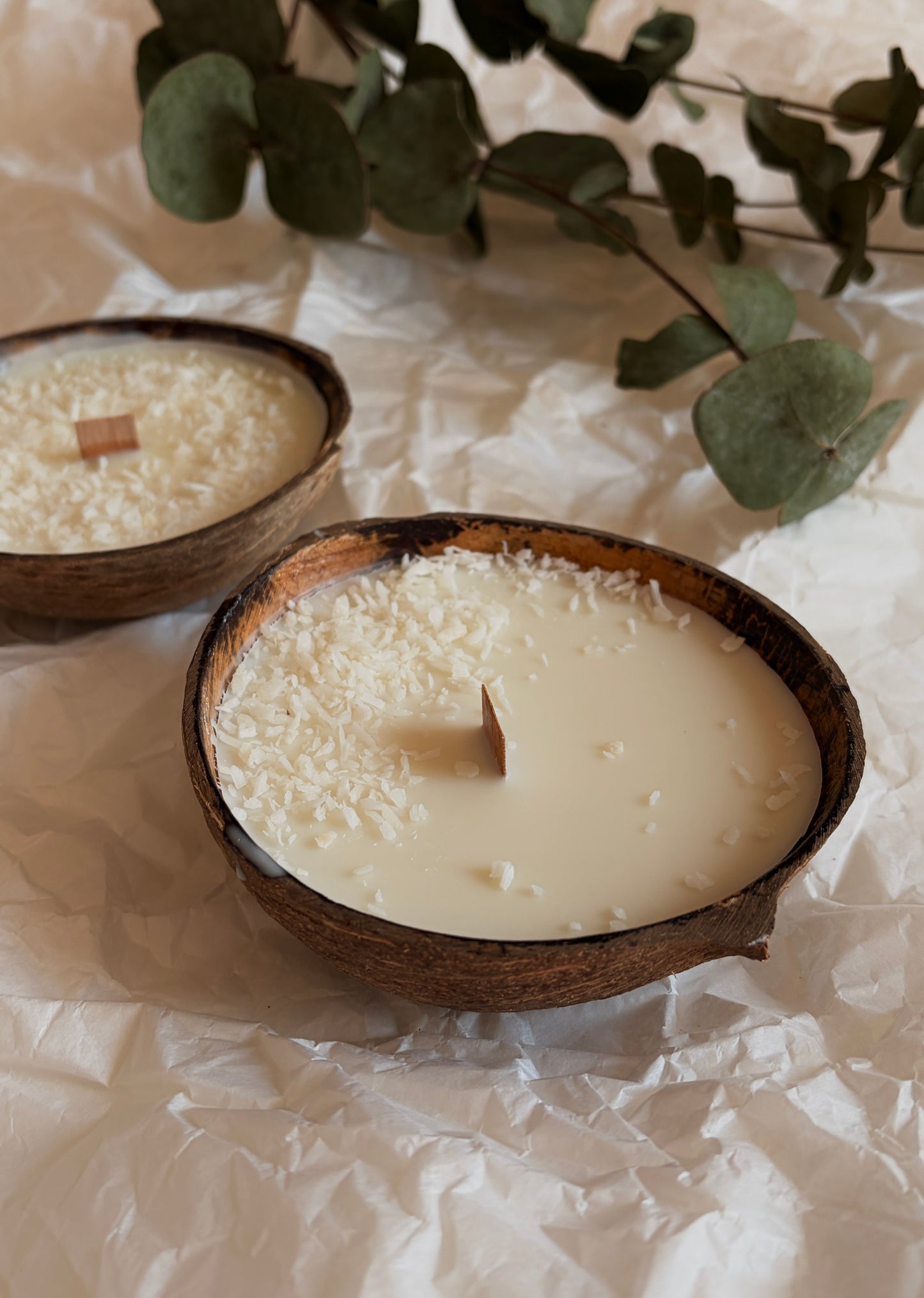 Coconut Kiss - Kerze aus Rapswachs