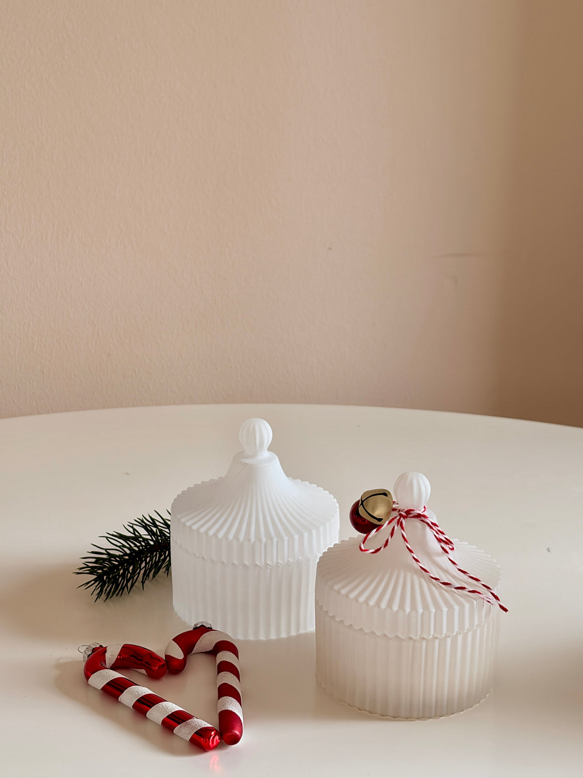Candy Cane Swirl - Duftkerze aus Rapswachs