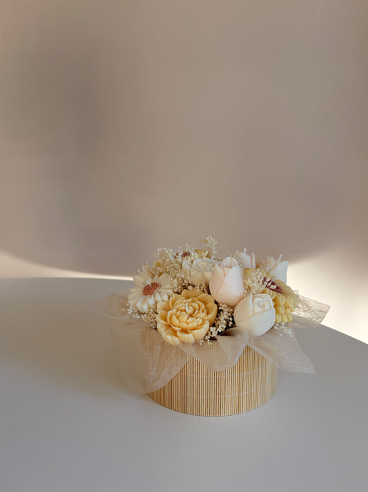 soft sunflower bouqet - Kerze aus Rapswachs