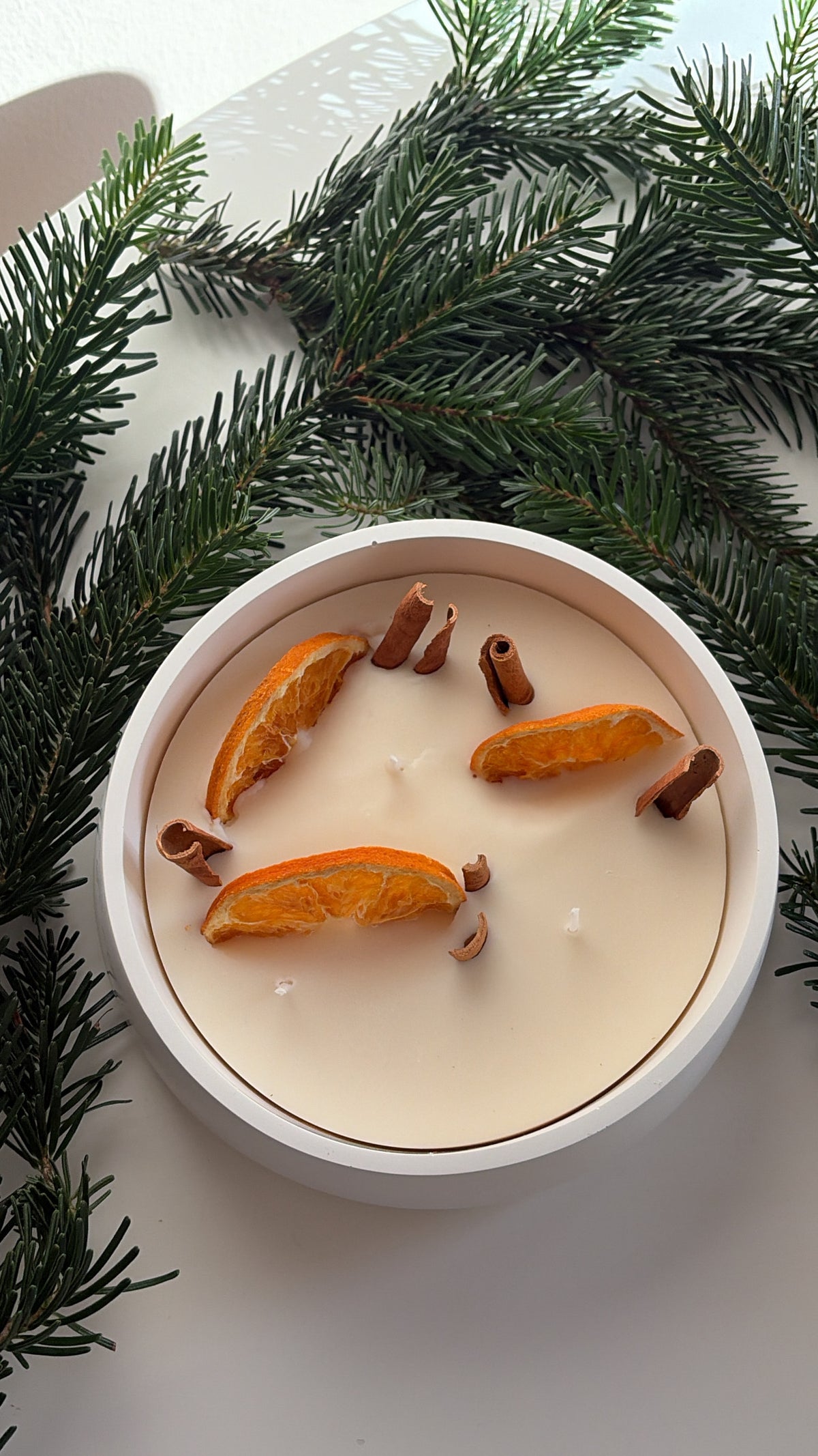 Golden Orange Duftkerzenschale - Kerze aus Rapswachs vegan