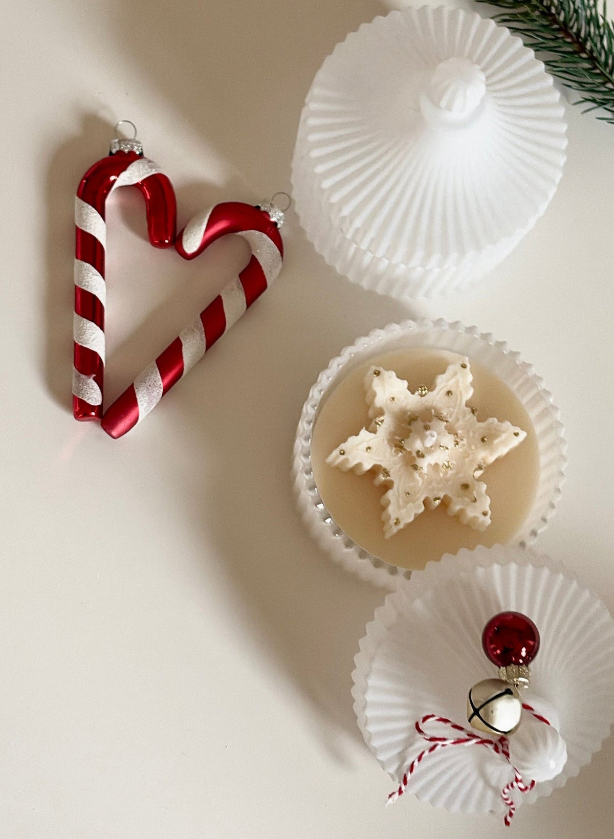 Candy Cane Swirl - Duftkerze aus Rapswachs