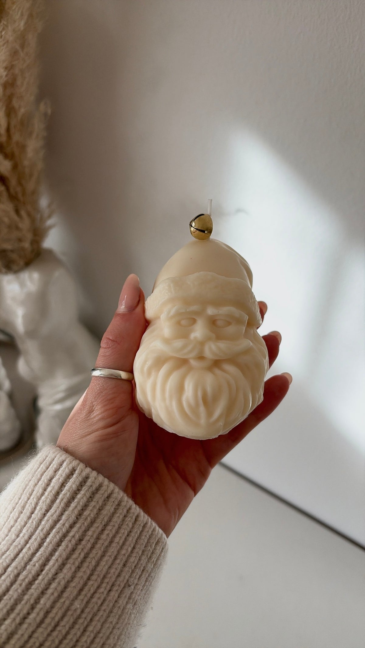 Noël - Weihnachtsmann Kerze aus Rapswachs