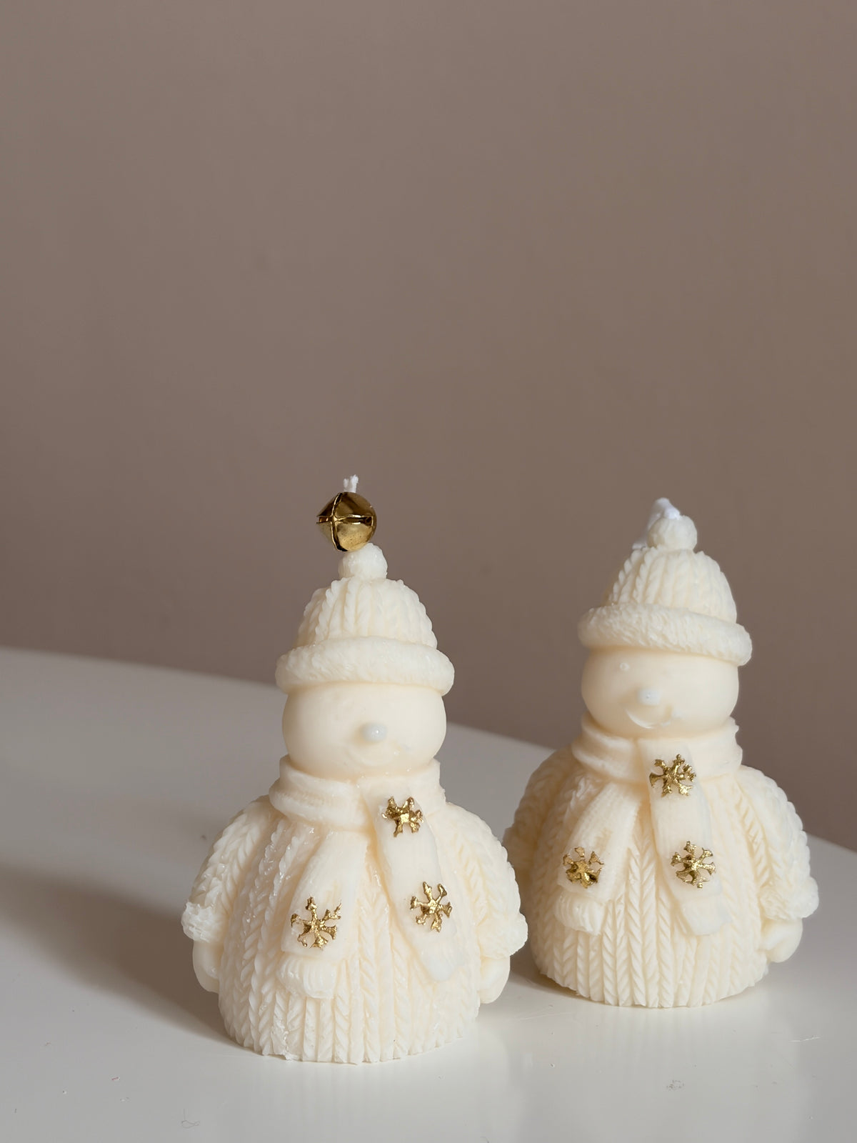 Snowman - Schneemann Kerze aus Rapswachs