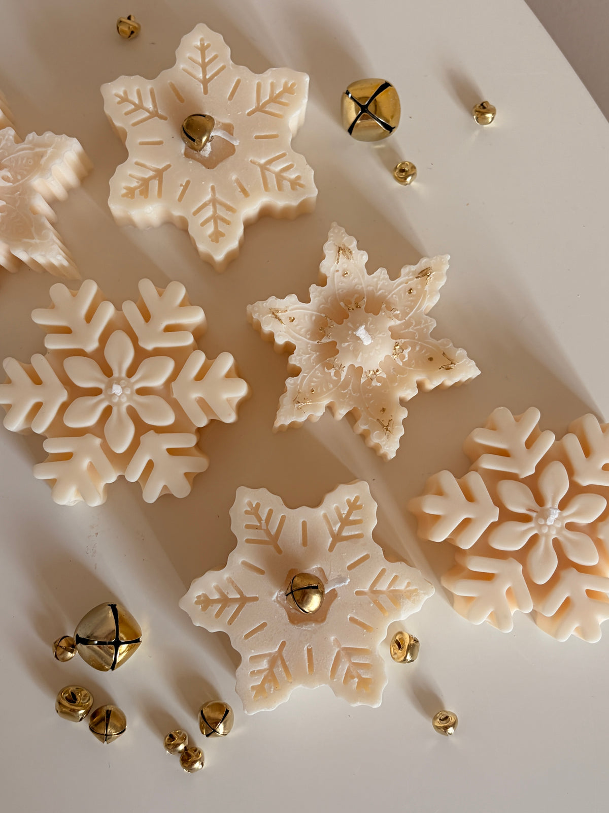 Snowflake Candle - Schneeflocke Kerze aus Rapswachs