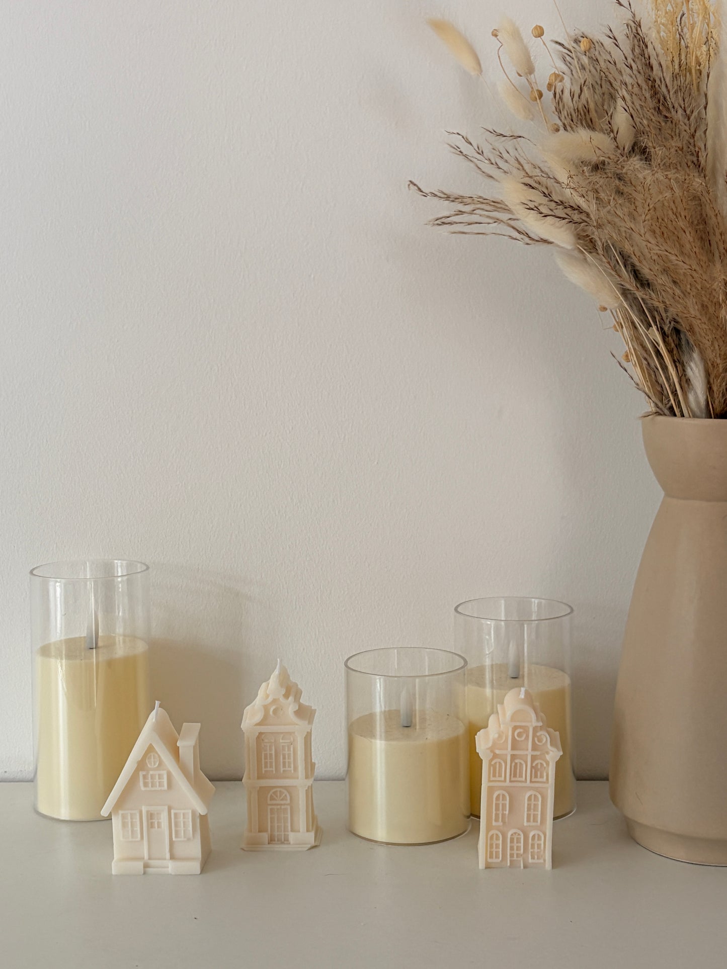 Cottage Set - Haus Kerze aus Rapswachs