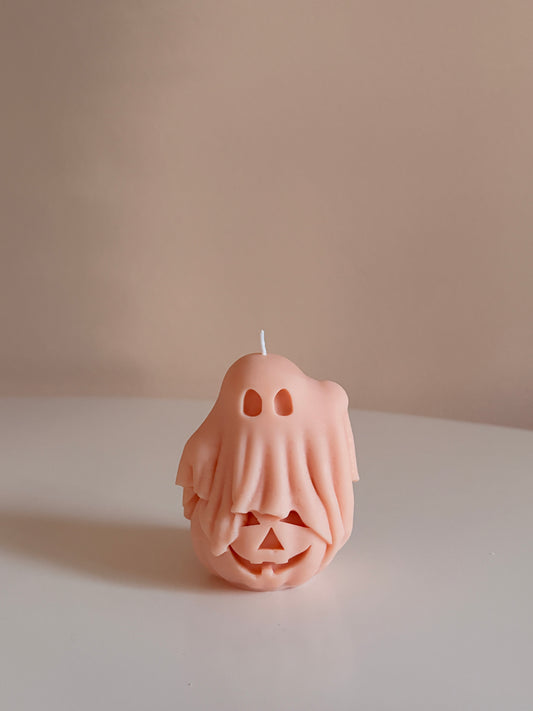 pumpkin boo - Halloween Kerze aus Rapswachs