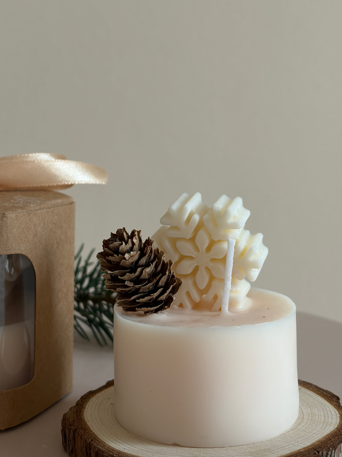 Natur candle - Duftkerze aus Rapswachs