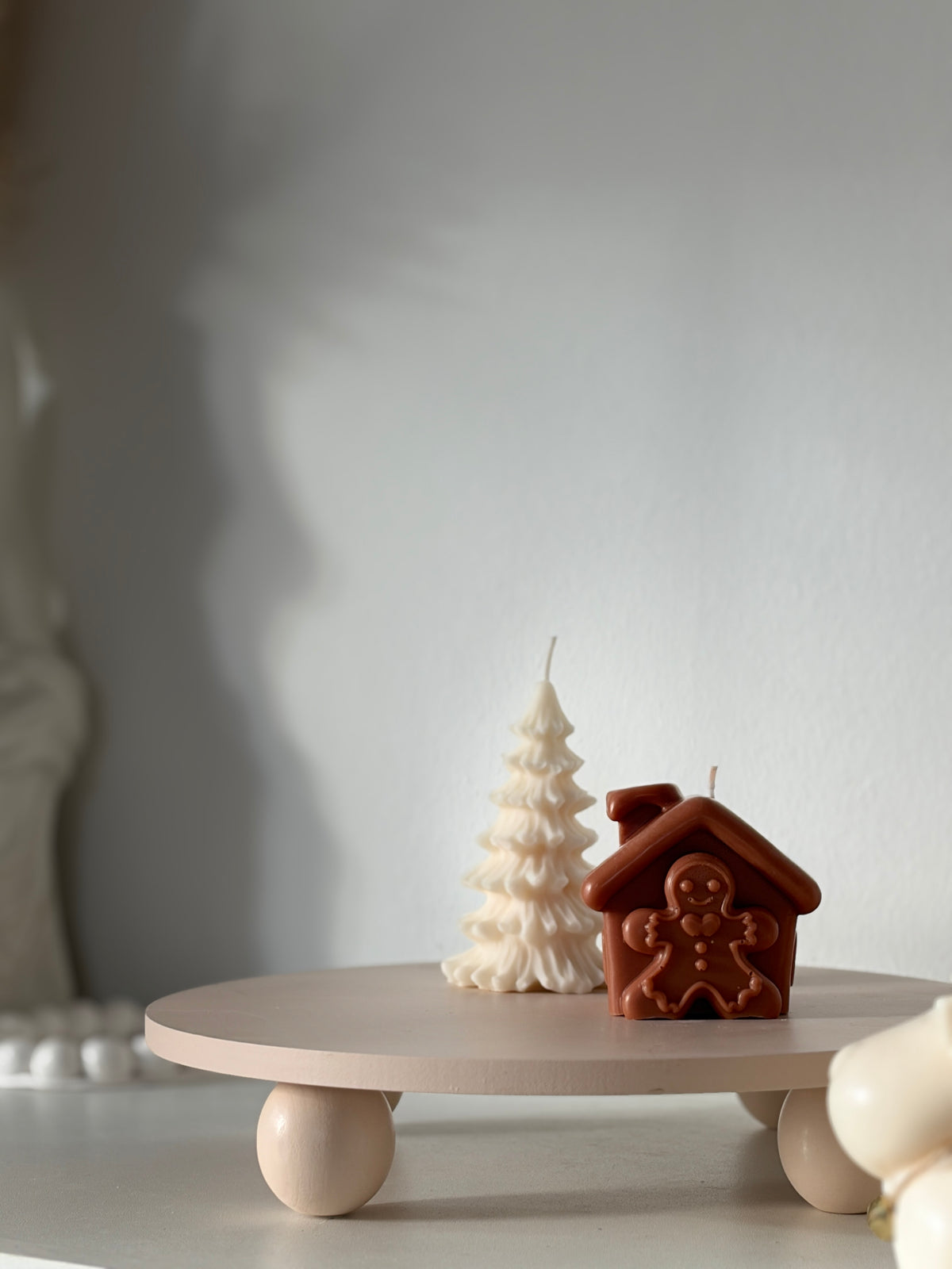Gingerbread House - Lebkuchenhaus Kerze aus Rapswachs