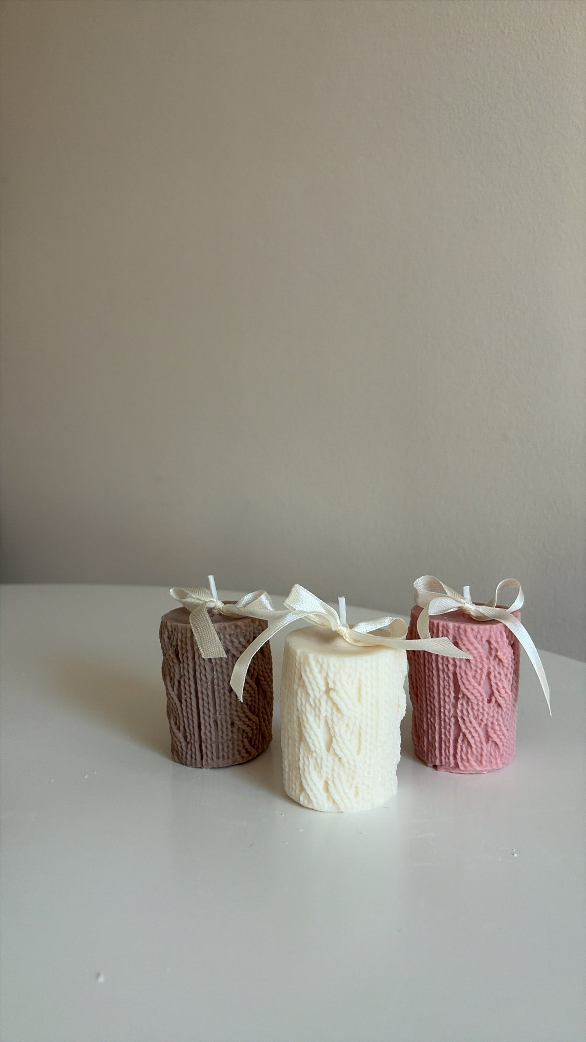 Cotton Candle - Kerze aus Rapswachs