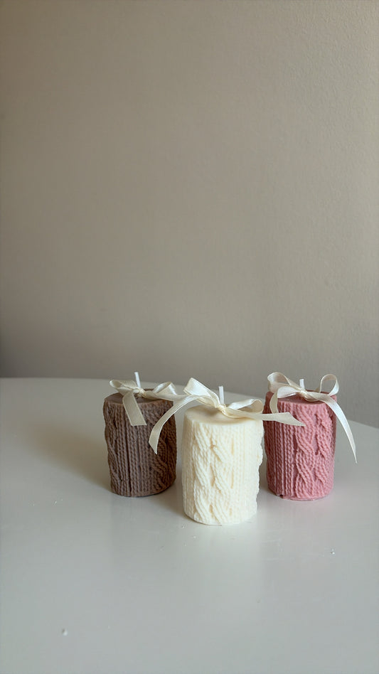 Cotton Candle - Kerze aus Rapswachs