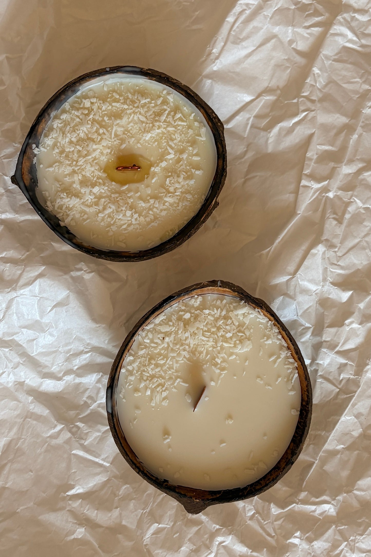 Coconut Kiss - Kerze aus Rapswachs