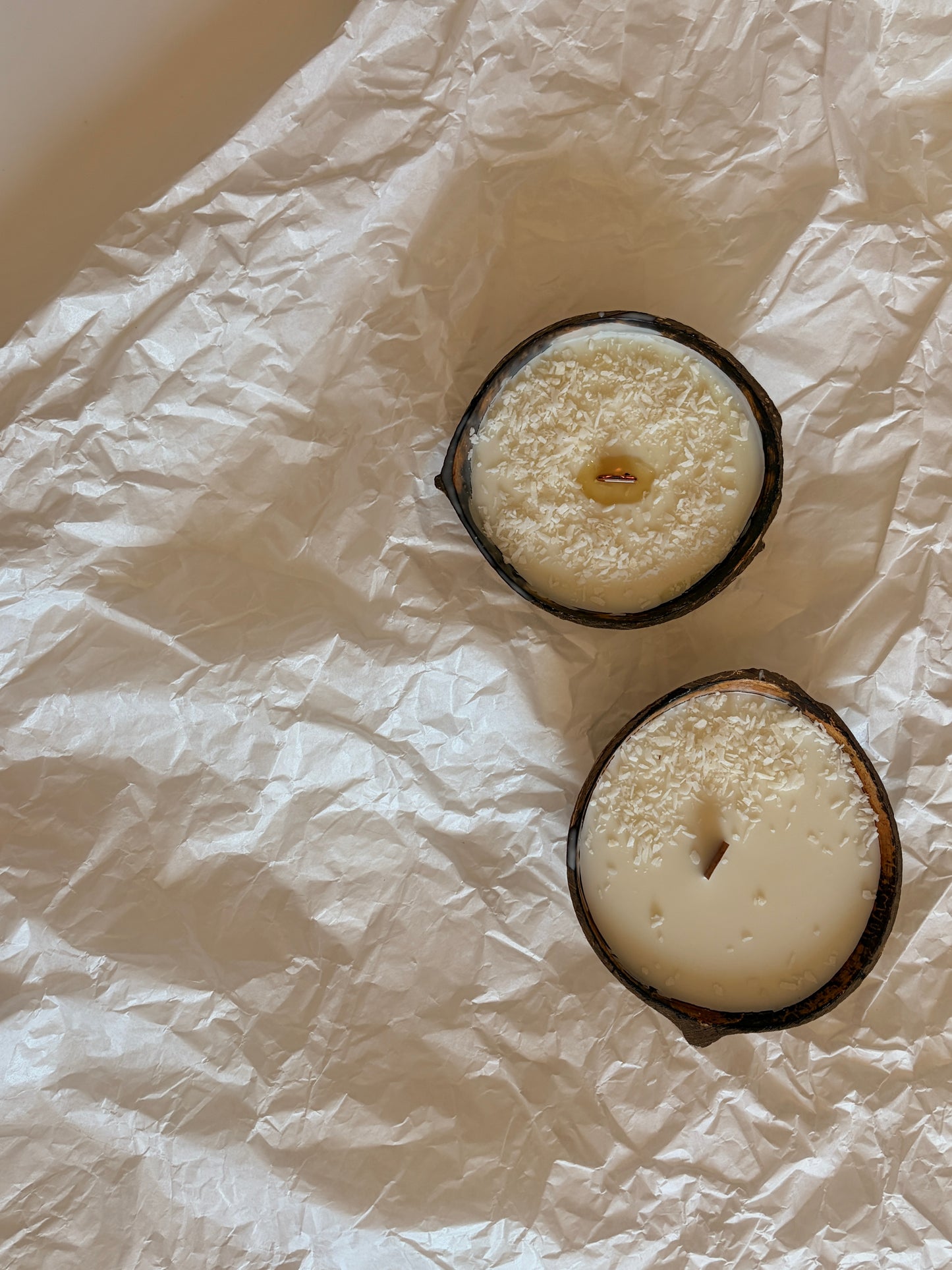 Coconut Kiss - Kerze aus Rapswachs