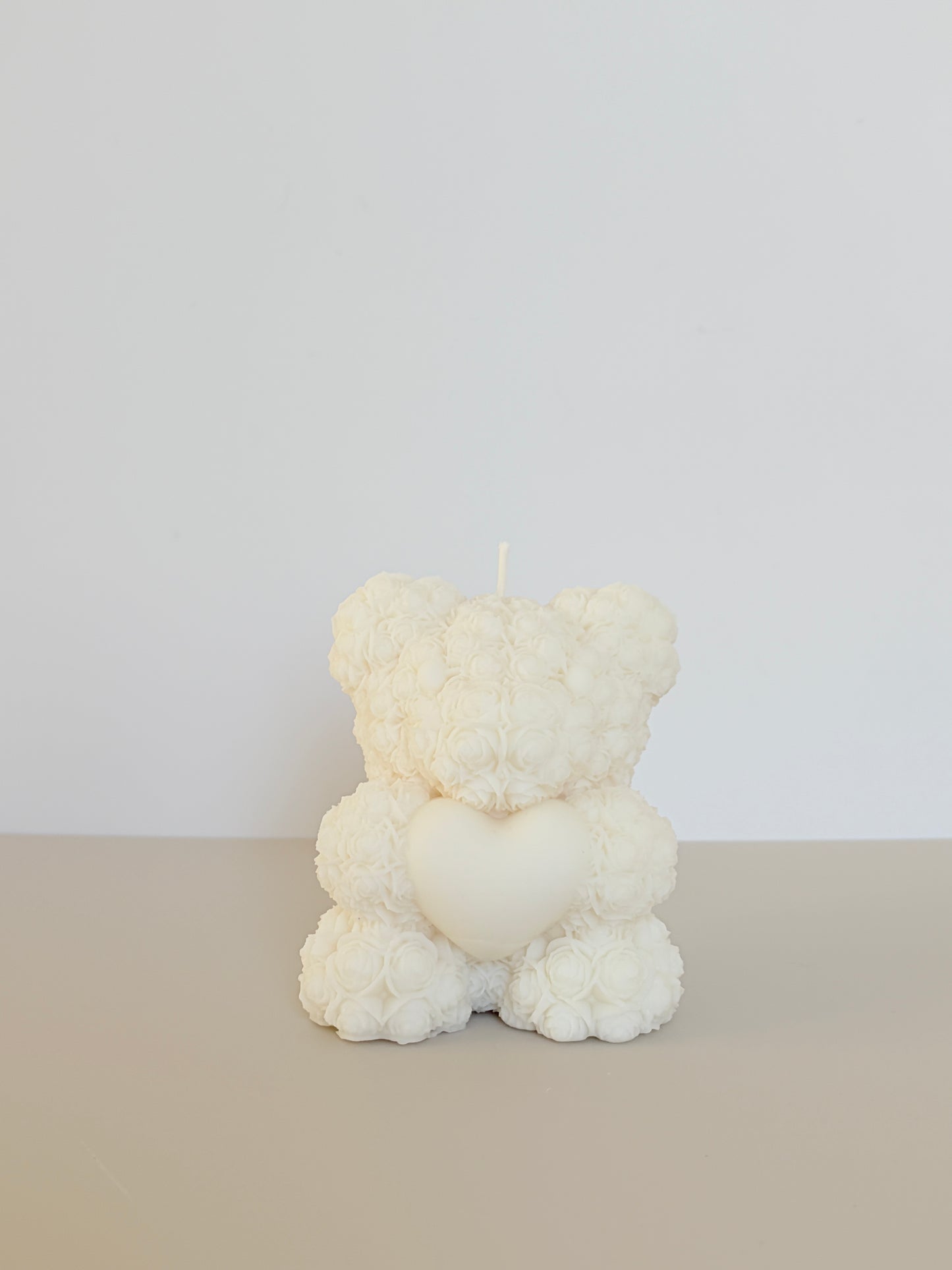 Rose Teddybär - Kerze aus Rapswachs